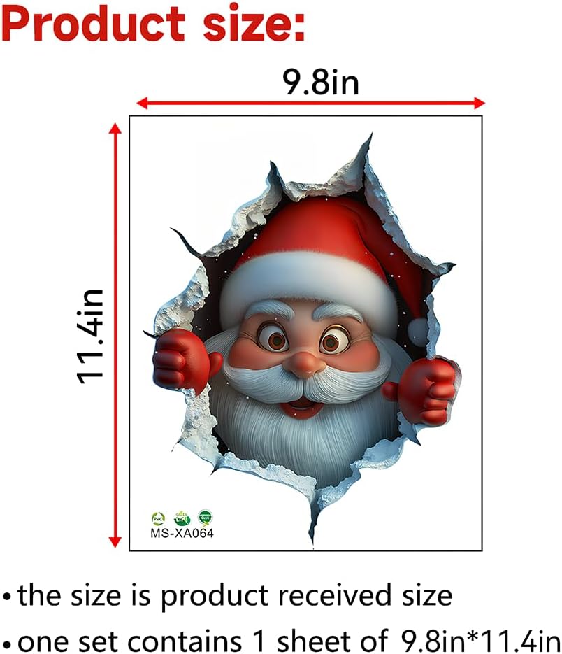 🎄🔥Sticker Mural Créatif de Noël 2D
