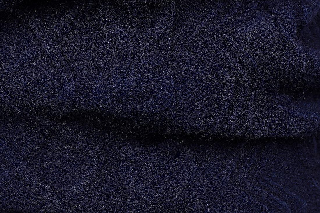 Pull Décontracté Homme Col Châle en Maille Torsadée Coupe Slim Manches Longues