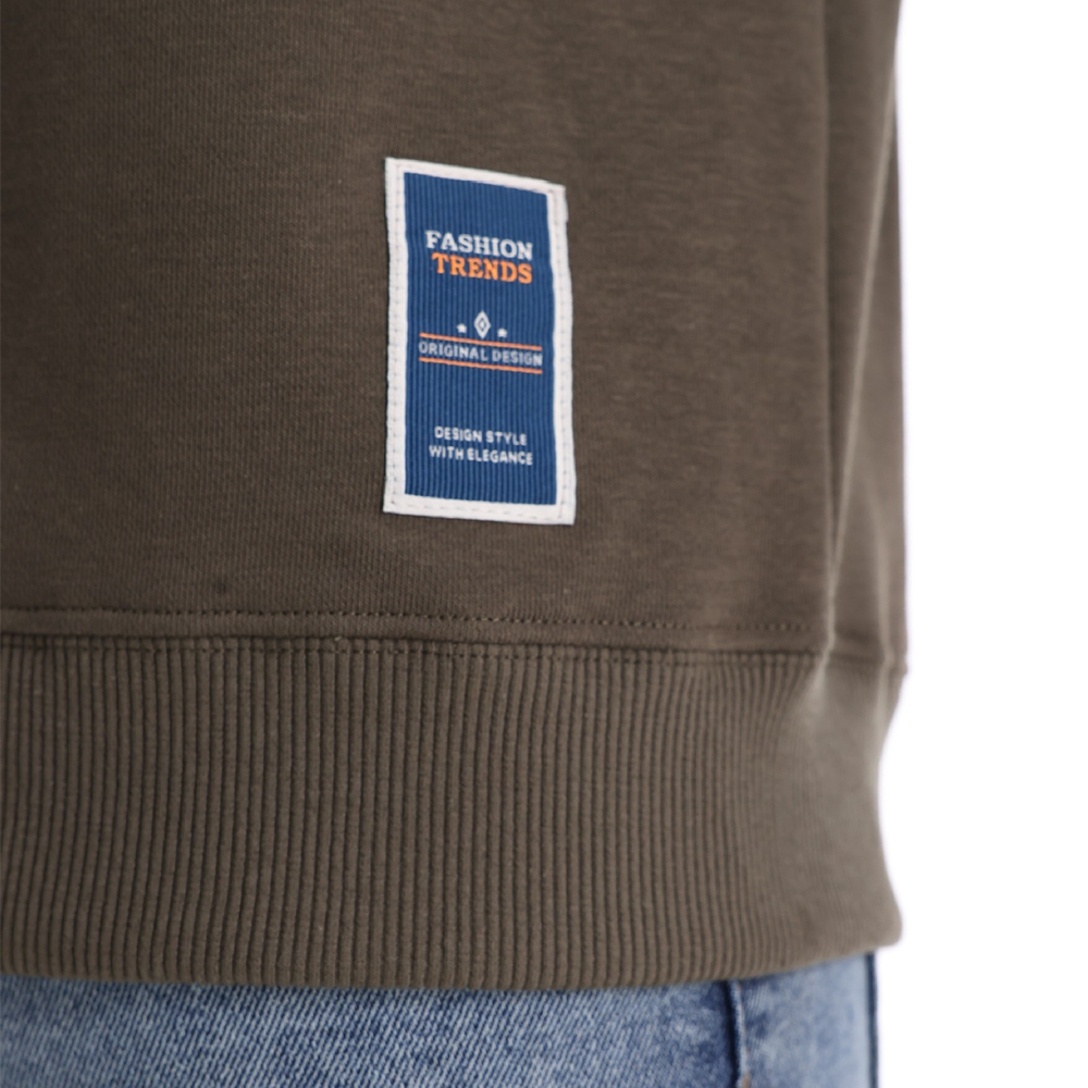 Pull col rond tricoté uni décontracté pour hommes