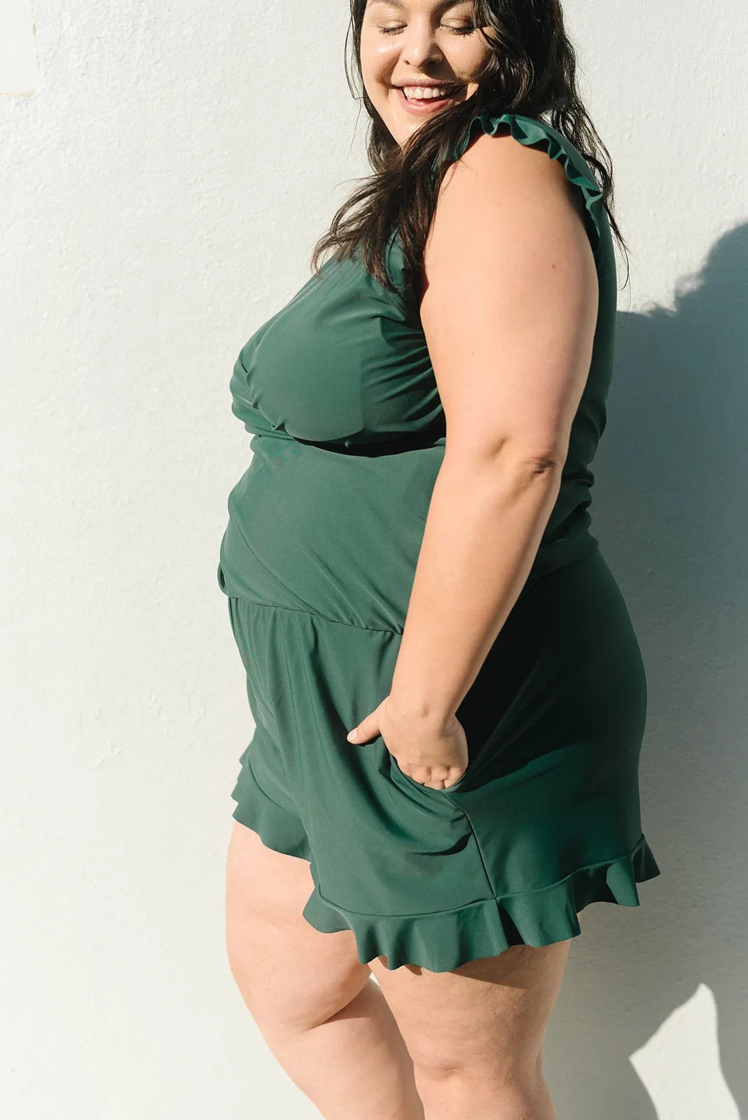 Bade-Jumpsuit Integrierter BH👙Herausnehmbare BH-Körbchen