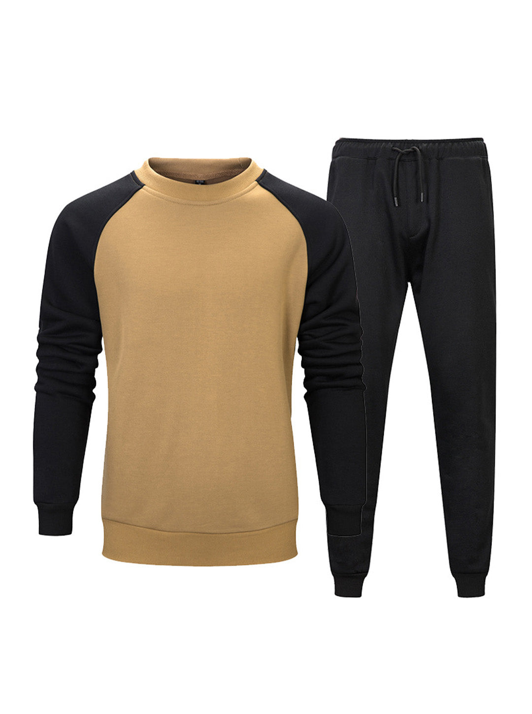Ensemble pull en molleton bouclette à col rond et pantalon de jogging à taille élastique
