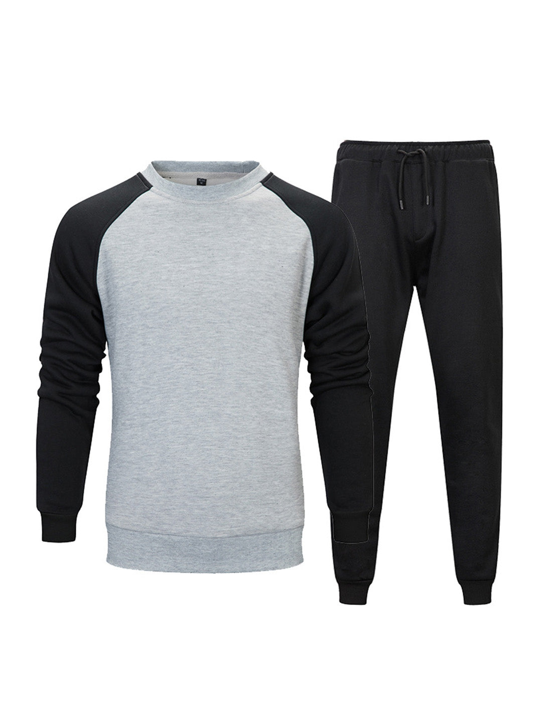 Ensemble pull en molleton bouclette à col rond et pantalon de jogging à taille élastique