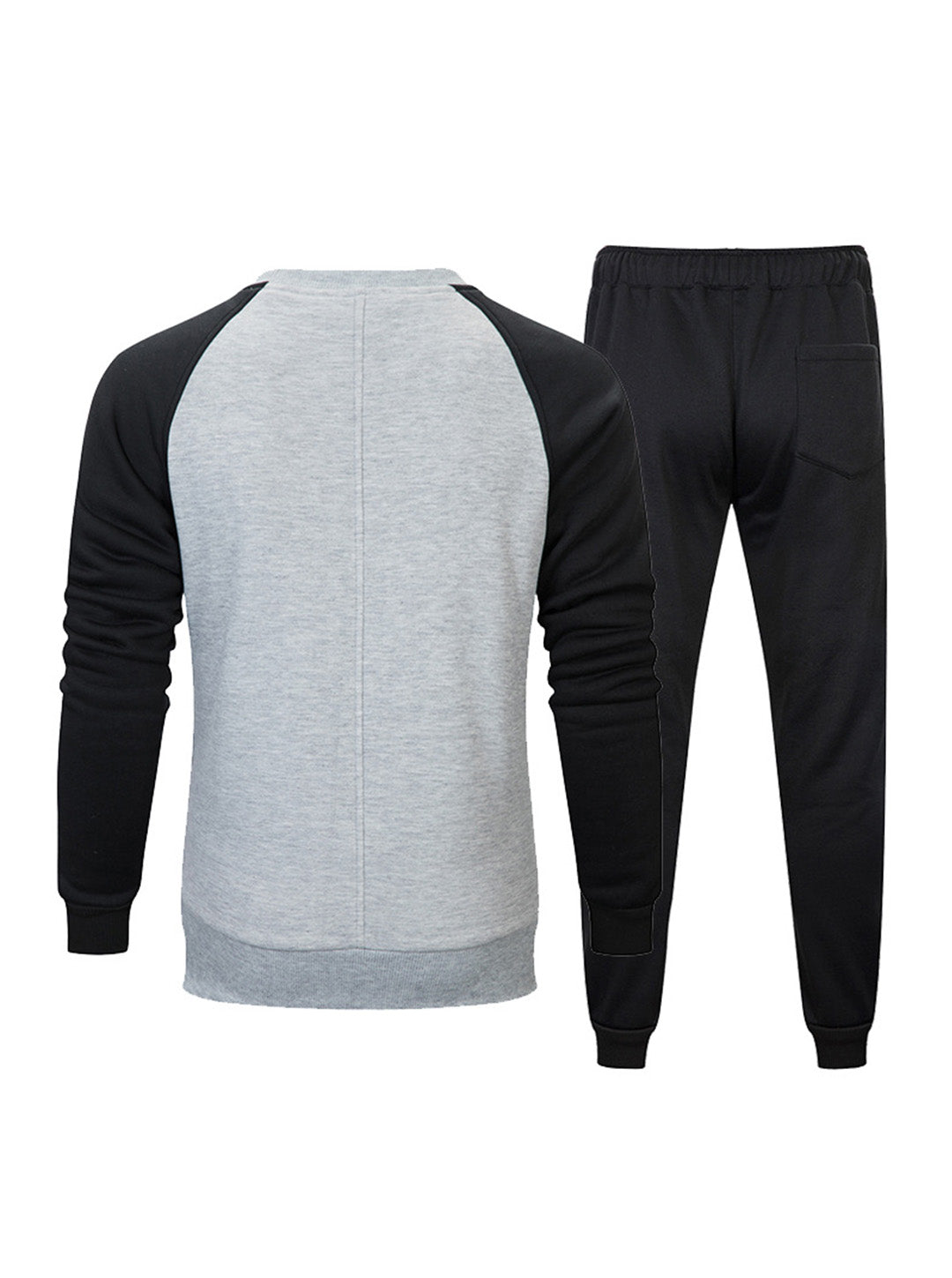Ensemble pull en molleton bouclette à col rond et pantalon de jogging à taille élastique